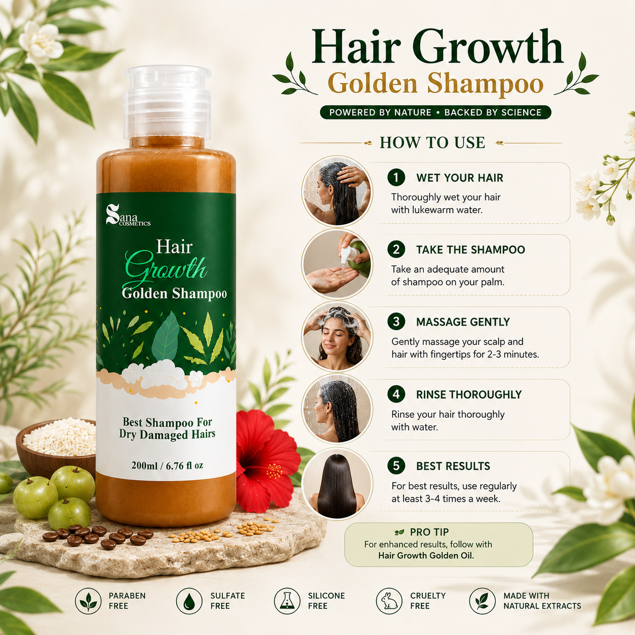 Hair Growth Golden Shampoo