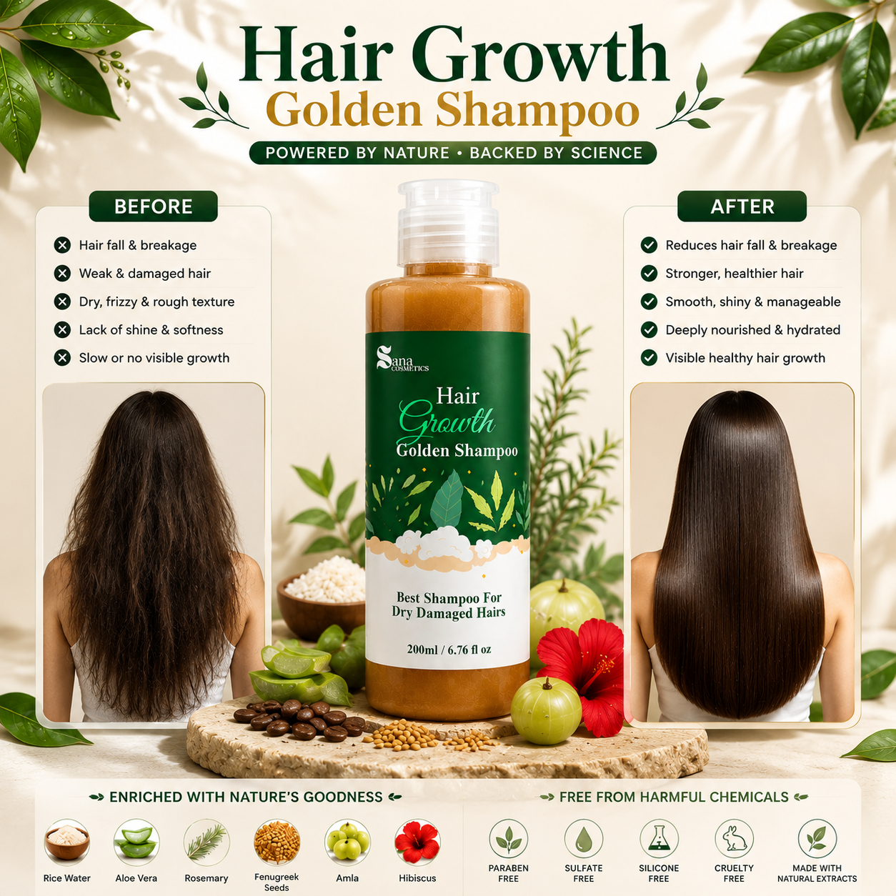 Hair Growth Golden Shampoo