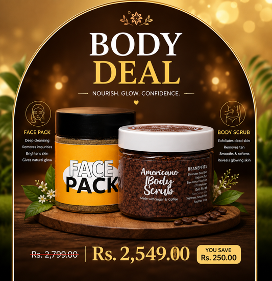 Body Deal (Coffee Glyco Body Scrub, Face pack)
