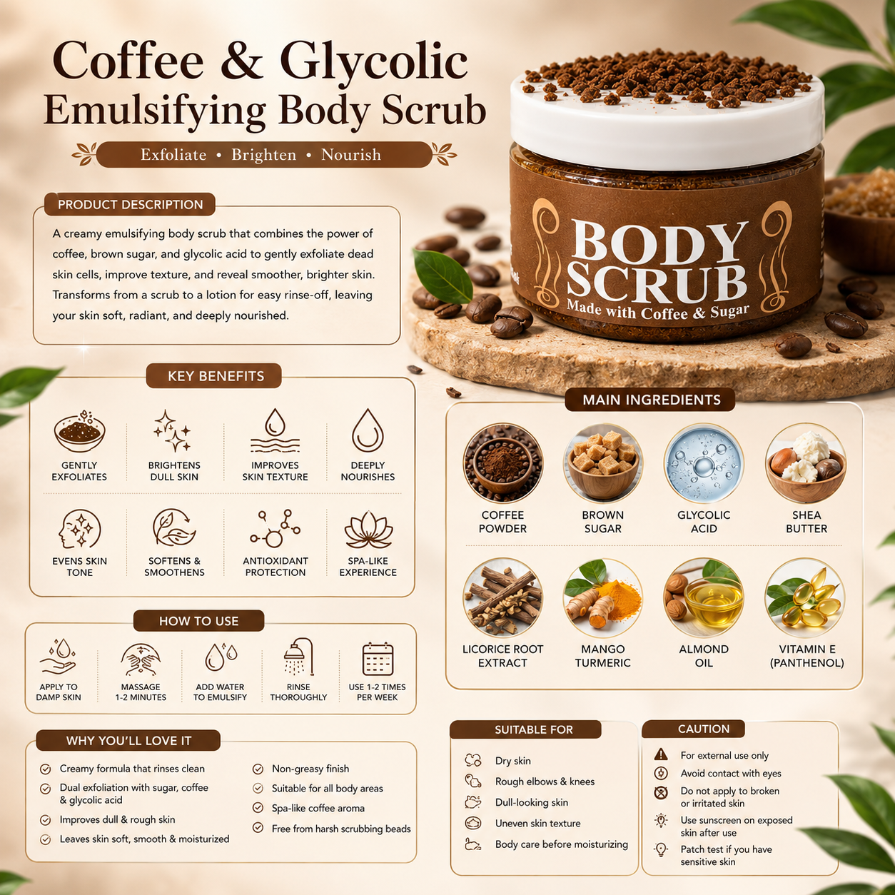 Coffee Glyco Body Scrub